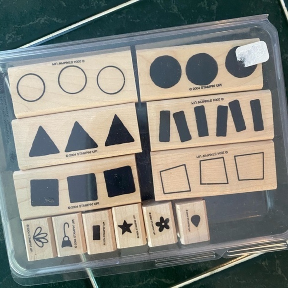 STAMPIN UP RETIRED STAMP SET FUN WITH SHAPES